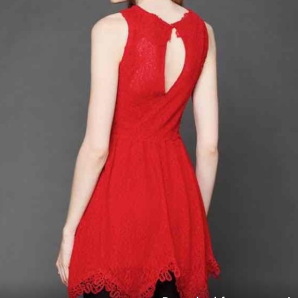 Gorgeous Free People red lace dress! - Picture 2 of 9